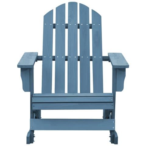 Lusso Casadino -  Sedia A Dondolo Adirondack In Legno Massello Di Abete Blu - Foto 1