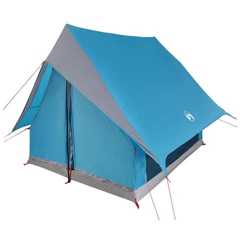 Tenda da Campeggio A-Frame per 3 Persone Blu Impermeabile - Foto 1