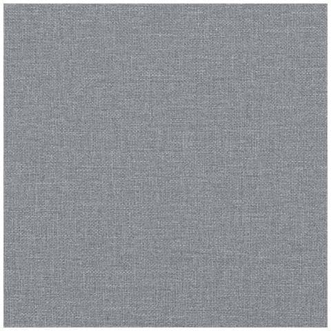 Set Divani 3 pz con Poggiapiedi e Cuscini Grigio Chiaro Tessuto - Foto 9