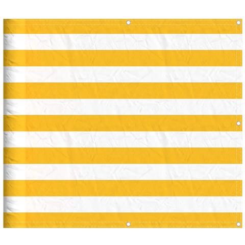 Paravento per Balcone Striscia Gialla e Bianca 90x1000 cm - Foto 1