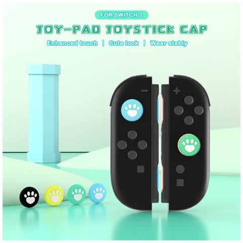 Compatibile Con Switch2 Heart Silicone Thumb Grips Caps Per Un Controllo Migliorato Black - Foto 6