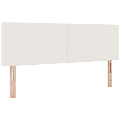 Testiera Design Semplice Crema 160 cm Tessuto Corduroy - Foto 1