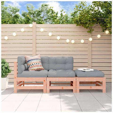 Set Salotto da Giardino 3 pz in Legno Massello di Douglas - Foto 2