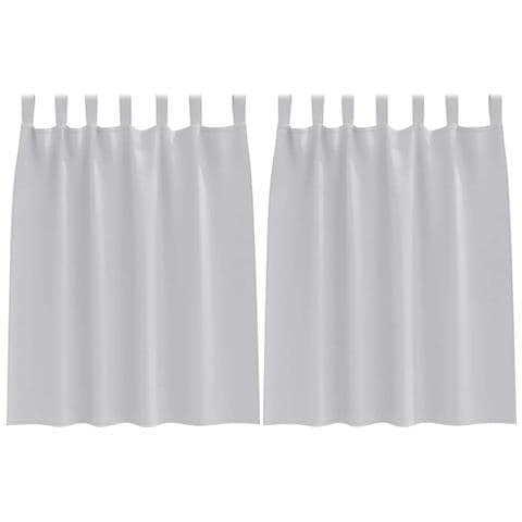 Tende con tende 2 pcs Grigio chiaro Poliestere - Foto 1