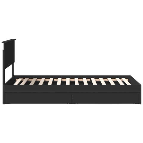 Letto con Contenitore Nero 90 x 190 cm Legno multistrato - Foto 9