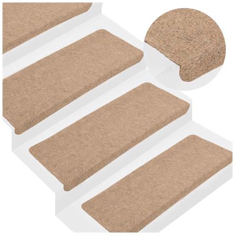 Tappetini Autoadesivi per Scale 30 pz Beige 65x24,5x3,5 cm - Foto 2