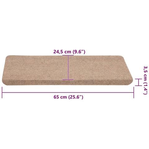 Tappetini Autoadesivi per Scale 30 pz Beige 65x24,5x3,5 cm - Foto 9