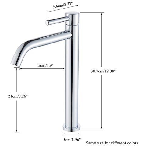 Rubinetto per lavabo da bagno, Blackswan, tipo M140, modello cromato, misura 30,7 cm - Foto 4
