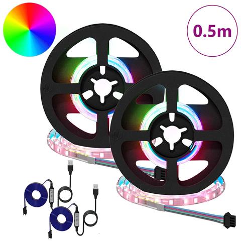 Striscia LED 2 pcs Nero e trasparente 250 mm Rame e plastica - Foto 2