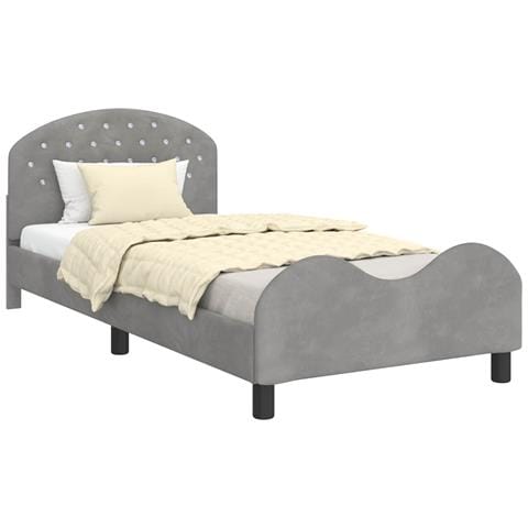 Struttura letto bambini con testata Grigio chiaro 90 x 200 cm - Foto 1