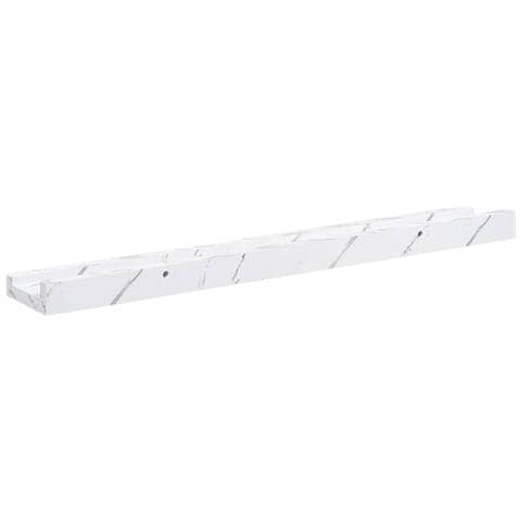 Scaffale da parete 4 pcs Marmo Bianco 60 x 9 x 3 cm - Foto 9