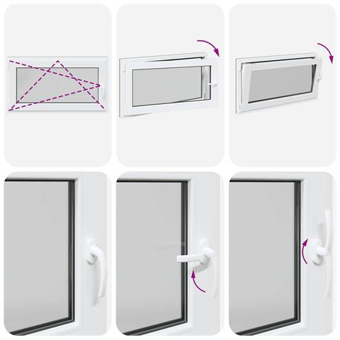 Finestra per Soffitta RISOR 110 x 60 cm PVC e Vetro Antracite - Foto 9