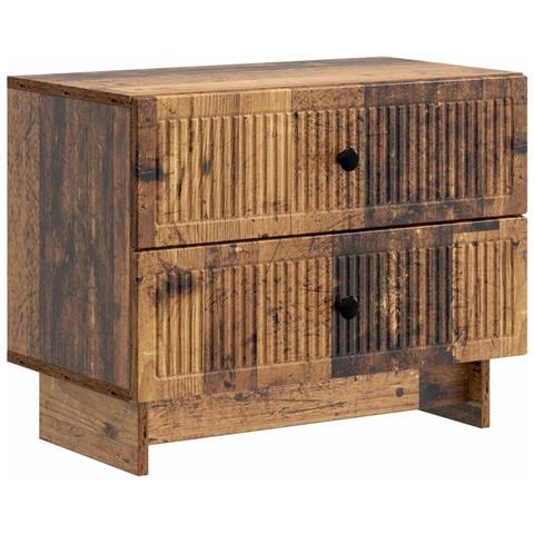 Armadio da Notte con cassetto Legno antico 62 x 34,5 x 47,5 cm - Foto 1