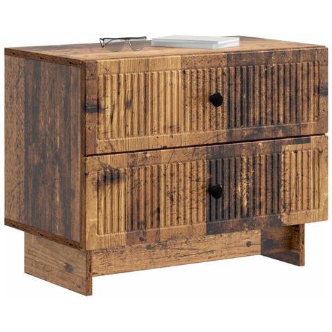Armadio da Notte con cassetto Legno antico 62 x 34,5 x 47,5 cm - Foto 2