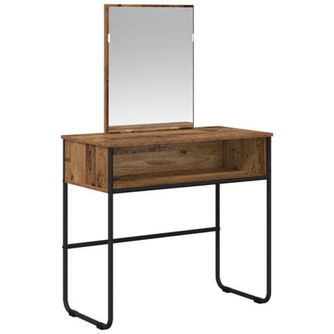 Tavolo da Trucco con lo scaffale Legno antico 81 x 40 x 131 cm - Foto 1