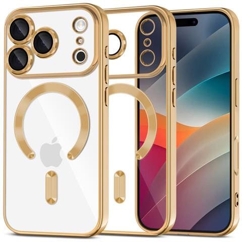 Custodia Trasparente Oro Per Iphone 17 Pro Max Con Magsafe - Foto 1