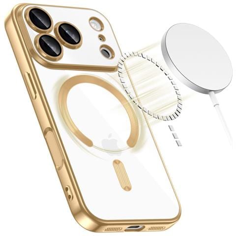 Custodia Trasparente Oro Per Iphone 17 Pro Max Con Magsafe - Foto 2