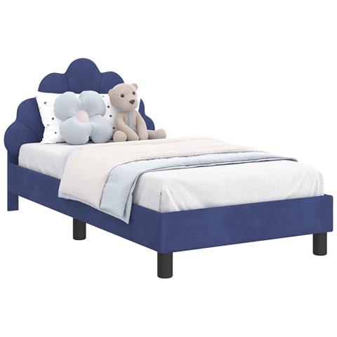 Struttura letto bambini con testata Blu Polizia 80 x 160 cm - Foto 1