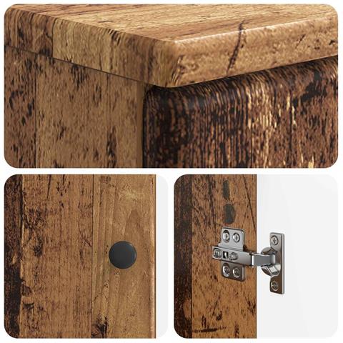 Set di Armadi da Bagno da 2 Pezzi BREDA Legno antico - Foto 2