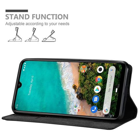 Custodia Compatibile Con Xiaomi Mi Cc9 In Nero Di Notte - Coperchio Protettiva Con Chiusura Magnetica, Funzione Stand E Tasca Per Le Carte - Foto 2