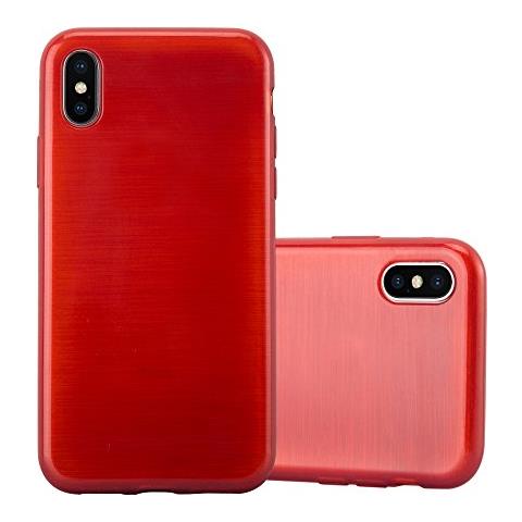Custodia Compatibile Con Apple Iphone X / Xs In Rosso - Coperchio Protettivo In Silicone Tpu Flessibile Con Design Spazzolato - Foto 1