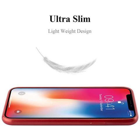 Custodia Compatibile Con Apple Iphone X / Xs In Rosso - Coperchio Protettivo In Silicone Tpu Flessibile Con Design Spazzolato - Foto 11