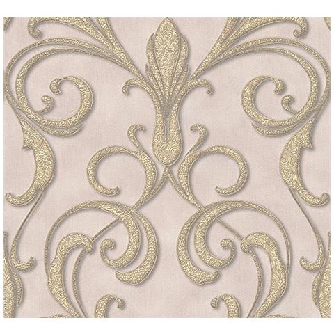 Carta Da Parati In Tessuto Non Tessuto Architects Nobile 958922 95892-2 Marrone Metallizzato Viola - Foto 1