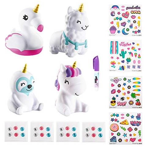 4 Ever Style Mini Unicorno Lama Paresso Fenicottero Rosa Da Personalizzare Fai Da Te Deco X 4 Personaggi Ofg177 - Foto 5