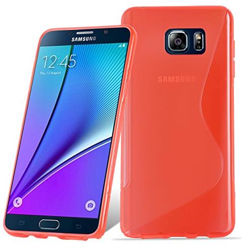 Custodia Compatibile Con Samsung Galaxy Note 5 In Rosso Cremisi - Coperchio Protettivo In Silicone Tpu Flessibile - Foto 1