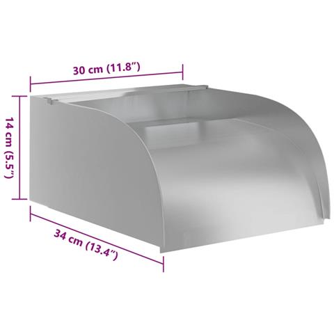 Cascata con LED 30x34x14 cm in Acciaio Inox 304 - Foto 2