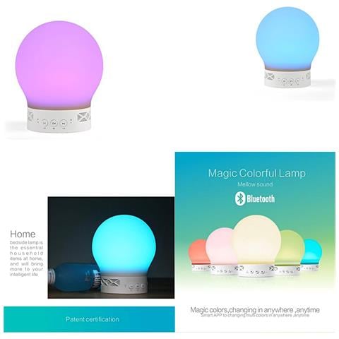 Lampada Smart Luce Led Multicolore Speaker Bluetooth Musica Stereo App Tf - Foto 2