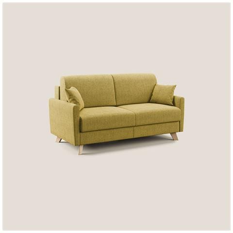 Edgar Divano letto matrimoniale in tessuto felis impermeabile T03 160 cm (mat. 120x197) giallo - Foto 1