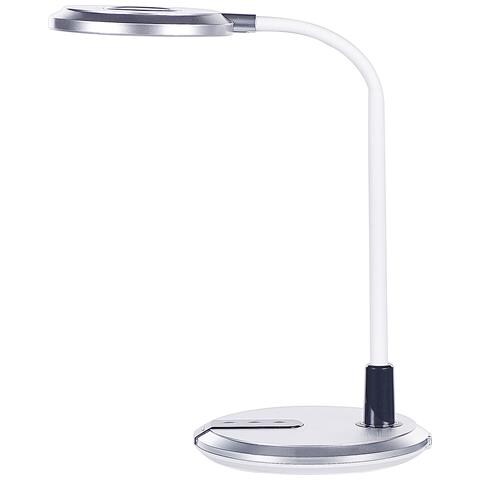 Lampada Da Scrivania A Led Columba Regolabile Metallo Bianco/ Argento - Foto 2