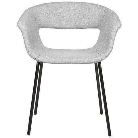 Set Di 2 Sedie Da Pranzo Tessuto Grigio Elma - Foto 2