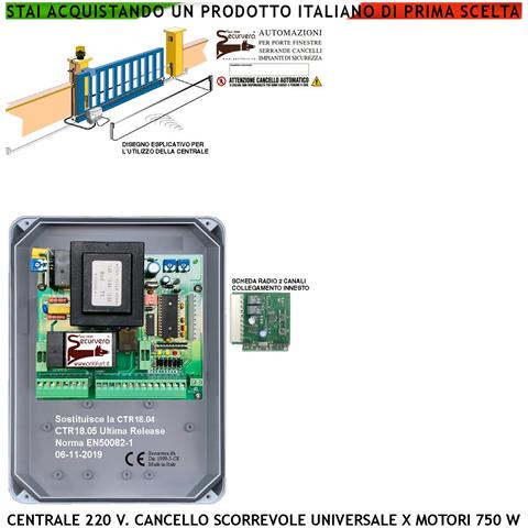 Centrale Ctr18 Pm-5000 Gestisce Motore 220 V 1 Cavallo Cancello Scorrevole Con Scheda Radio Cartello E Conte - Foto 1