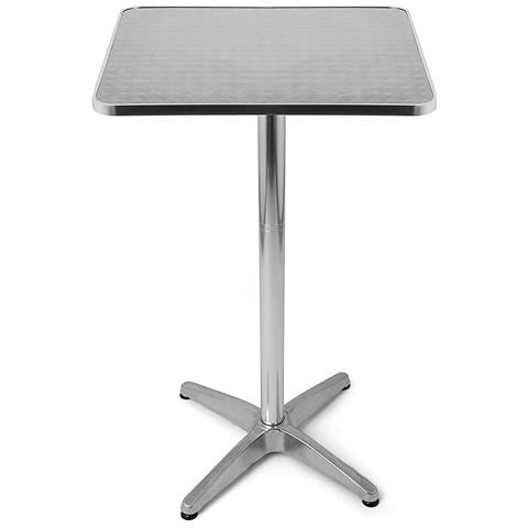 Tavolino Bar Bistrot Alto In Alluminio Quadrato 60x60x110cm Tavolo Da Giardino - Foto 1