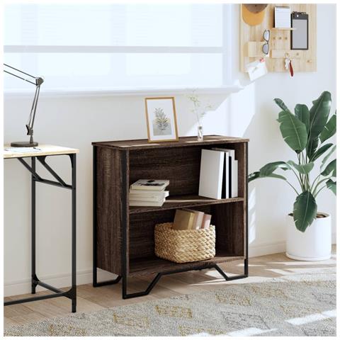 Libreria Rovere Marrone 80x31x74,5 Cm In Legno Multistrato - Foto 3