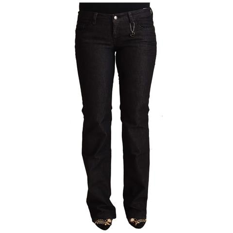 Jeans Skinny A Vita Bassa In Cotone Nero - W27 - Foto 1