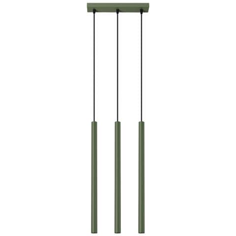 Lampada A Sospensione Pastelo 3 Verde Oliva Sl. 1520 - Moderno Lampada A Sospensione Verde Oliva 94x30x5 Cm - Foto 1