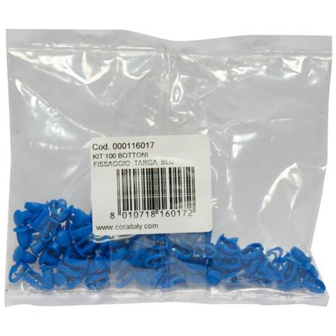 Kit 100 Bottoni Blu Fissaggio Targa - Foto 2