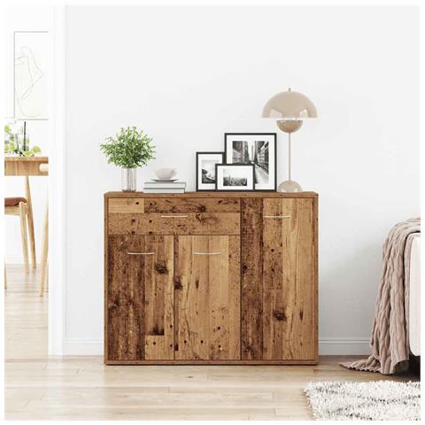 Credenza Legno Antico 88x30x70 Cm In Legno Multistrato - Foto 3
