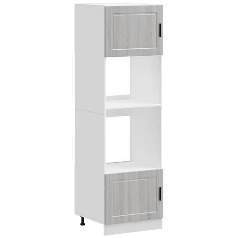 Armadi Forno 2 Pz Porto Grigio Sonoma In Legno Multistrato - Foto 2