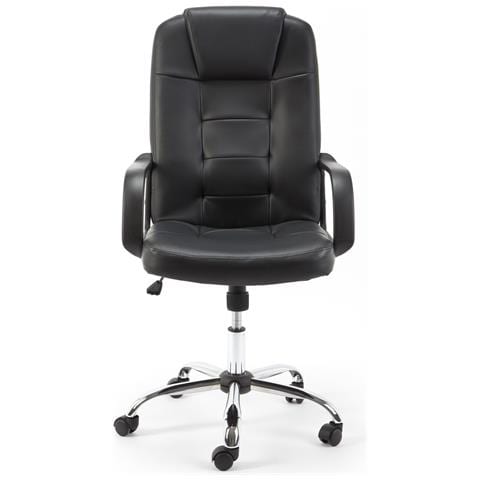 Poltrona Da Ufficio Presidenziale Ergonomica In Ecopelle Modello Luxor - Foto 1