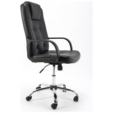 Poltrona Da Ufficio Presidenziale Ergonomica In Ecopelle Modello Luxor - Foto 2