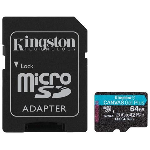 Technology Scheda microSDXC Canvas Go Plus Gen4 200MB /s A2 U3 V30 da 64 GB + adattatore - Foto 1