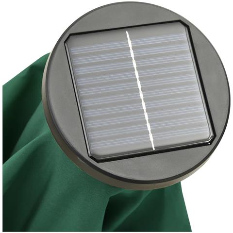 Lusso Casadino - Ombrellone Da Giardino Con Luci Led Verde 200x211 Cm Alluminio - Foto 8