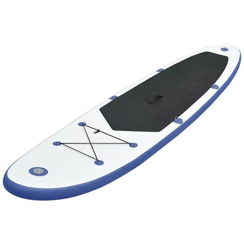 Set Tavola Da Sup E Surf Gonfiabile Blu E Bianco - Foto 1