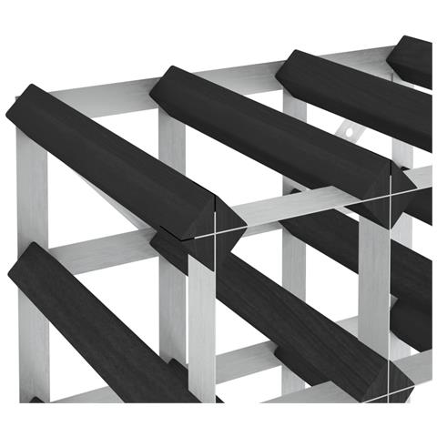 Lusso Casadino - Portavini Da 20 Bottiglie Nero In Legno Massello Di Pino - Foto 2