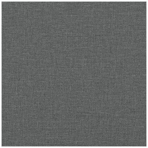 Set Divani 3 pz con Poggiapiedi e Cuscini Grigio Scuro Tessuto - Foto 9