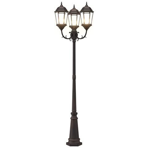 Palo da Giardino con 3 Lampade E27 Bronzo 235 cm Alluminio - Foto 8